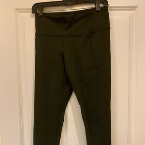 Under Armour Army Green Leggings and Bra
